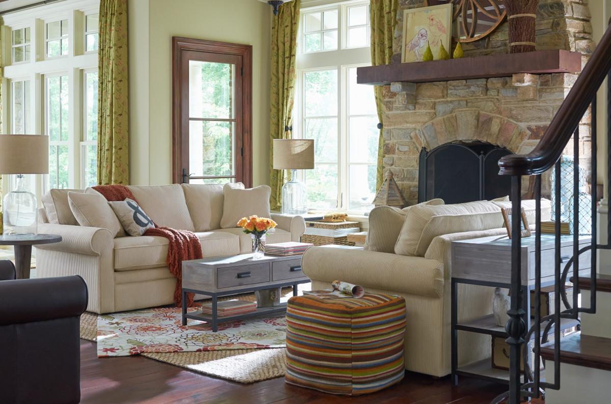 LaZBoy Collins Sofa with Rolled Arms Johnny Janosik Sofas